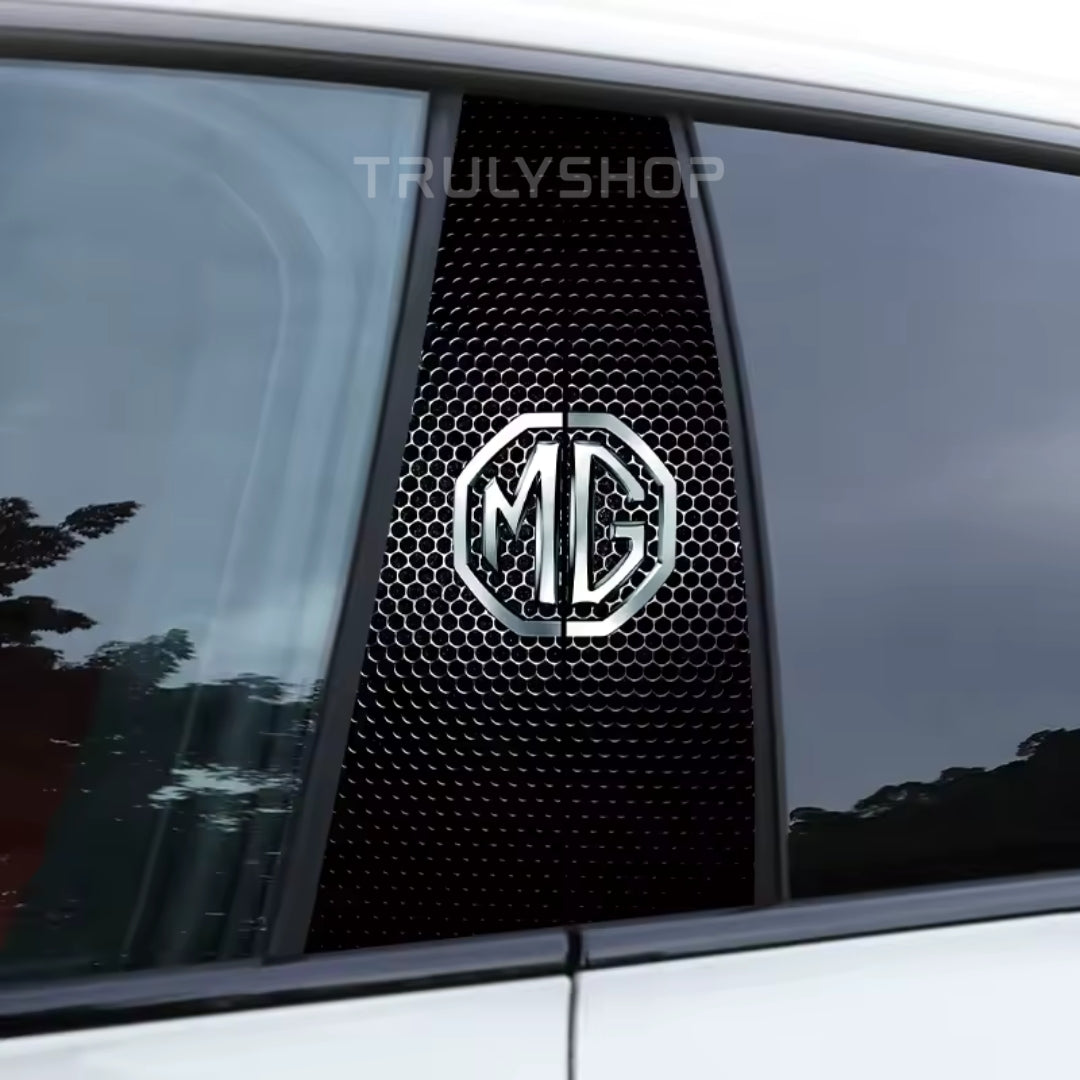 Carbon Fibre Car Center Column Protector(With Custom Car Logo)2pc | Easy Install