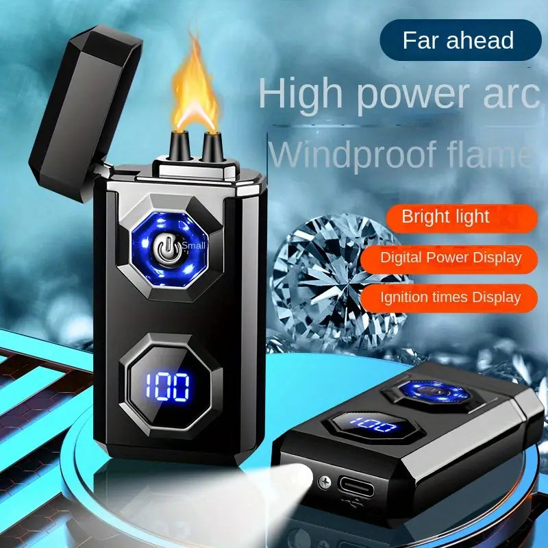 LED Display Fire Plasma Electric Lighter