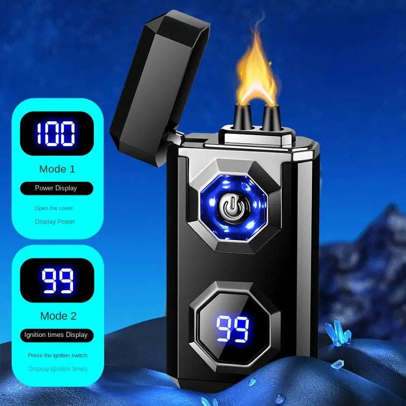 LED Display Fire Plasma Electric Lighter