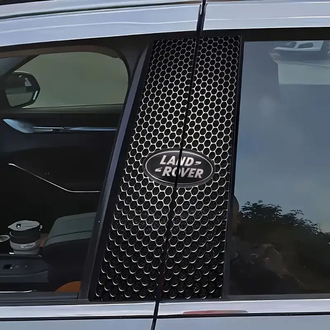 Carbon Fibre Car Center Column Protector(With Custom Car Logo)2pc | Easy Install