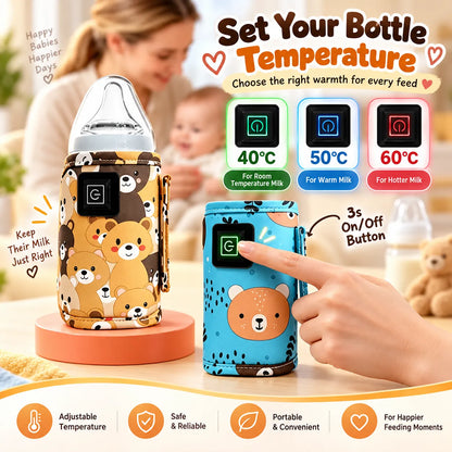 Baby Bottle Warmer | Portable Milk Warmer |Buy 1 Get 1 Free 🔥