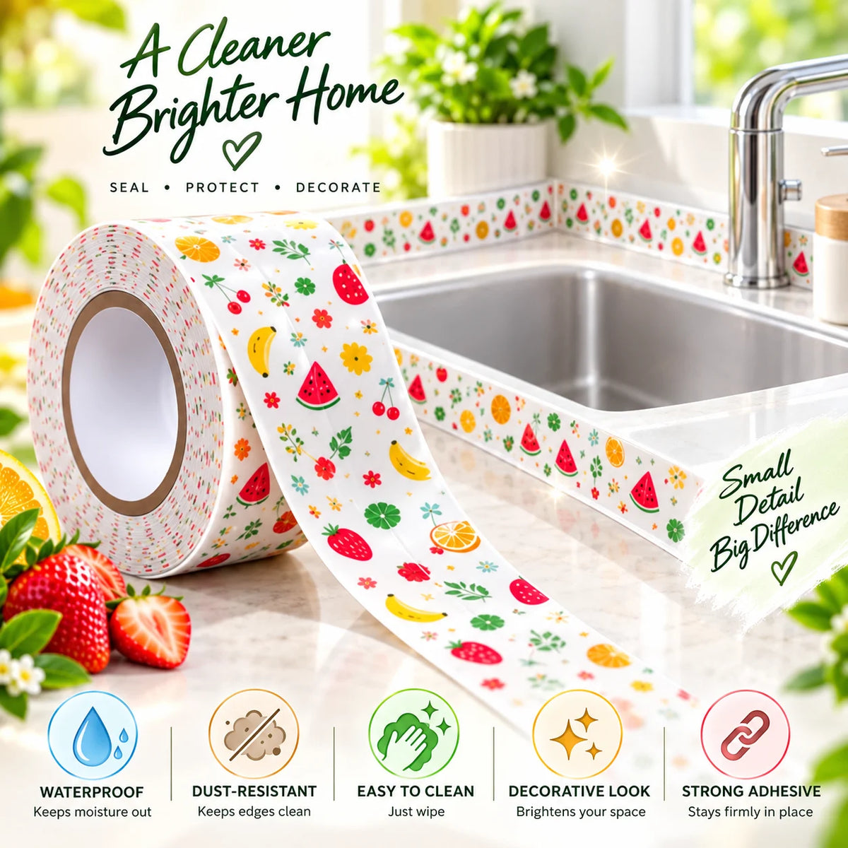 Waterproof Kitchen Sink Tape | Oil Proof Sealing Strip | Buy 1 Get 1 Free 🔥