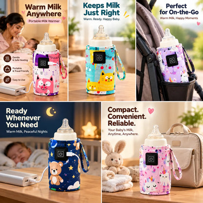 Baby Bottle Warmer | Portable Milk Warmer |Buy 1 Get 1 Free 🔥