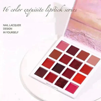 16 Colors Solid Nail Polish Platter