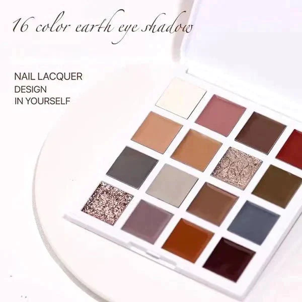 16 Colors Solid Nail Polish Platter