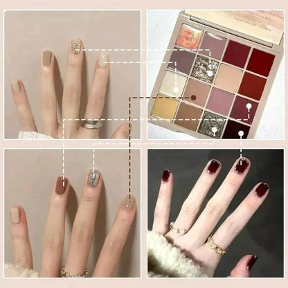 16 Colors Solid Nail Polish Platter