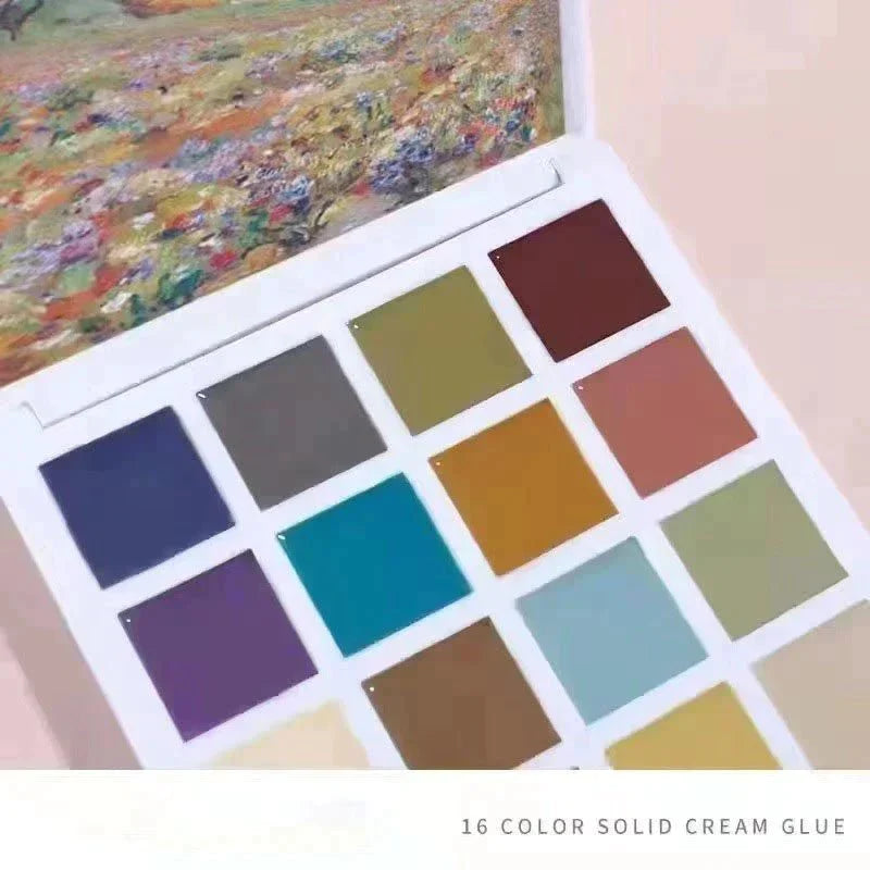 16 Colors Solid Nail Polish Platter