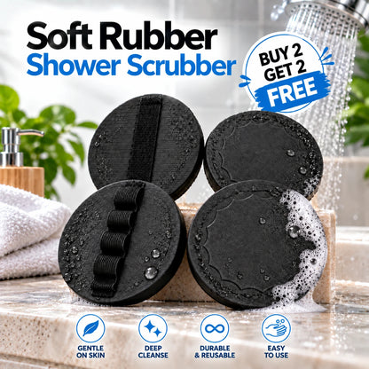Soft Rubber Shower Scrubber | Gentle Body Exfoliator | Buy 2 Get 2 Free🔥