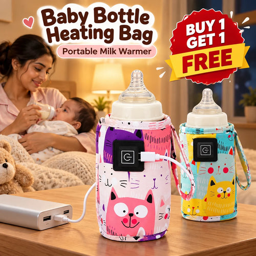 Baby Bottle Warmer | Portable Milk Warmer |Buy 1 Get 1 Free 🔥