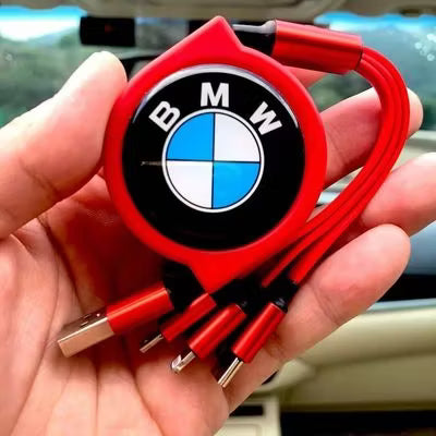 Car Telescopic Three-in-one Data Cable