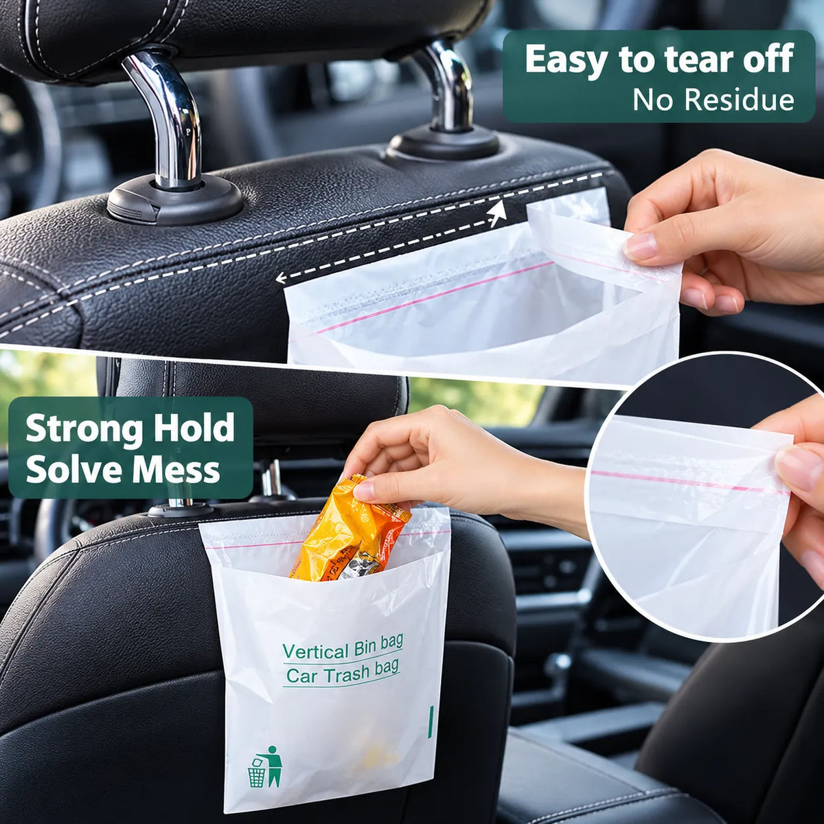 Disposable Car Trash Bags | Waterproof &amp; Multipurpose Car Garbage Bags