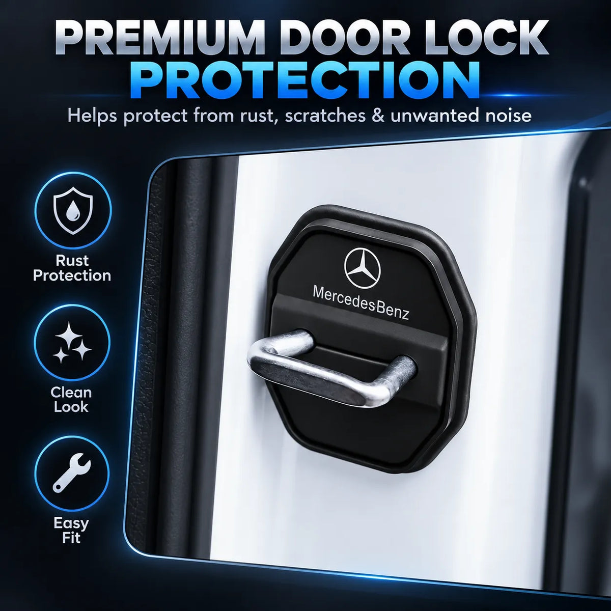 Premium Silicone Car Door Lock Protector | Anti-Scratch & Noise Reduction | 60% OFF 🔥