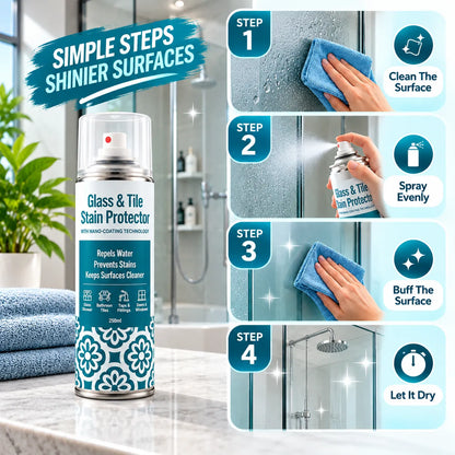 Glass & Tile Stain Protector | Hard Water Stain Repellent | Buy 1 Get 1 Free🔥