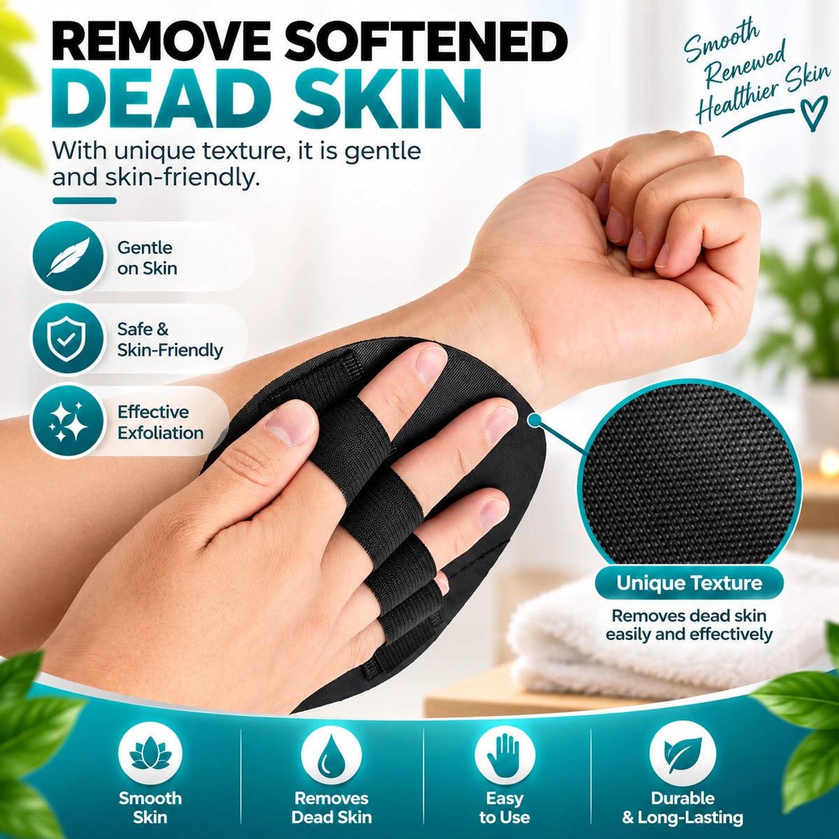 Soft Rubber Shower Scrubber | Gentle Body Exfoliator | Buy 2 Get 2 Free🔥
