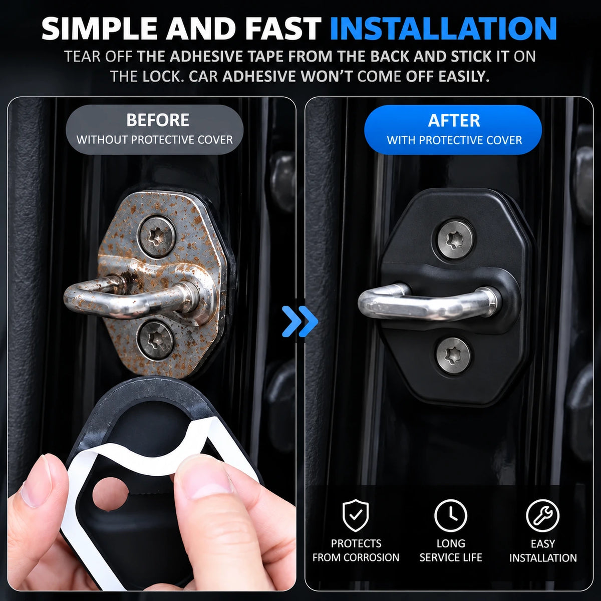 Premium Silicone Car Door Lock Protector | Anti-Scratch & Noise Reduction | 60% OFF 🔥