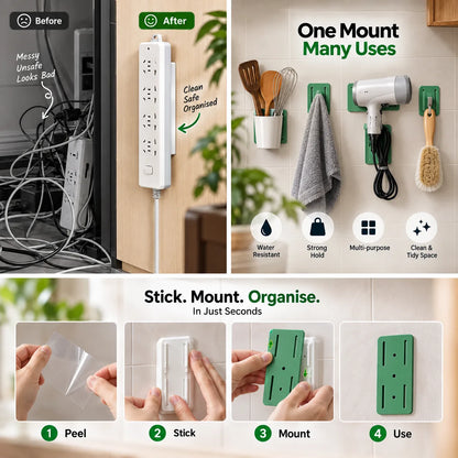 Multipurpose Glue-Free Punch Socket Frame | Easy Wall Mounting | Buy 5 Get 5 Free🔥