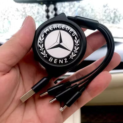 Car Telescopic Three-in-one Data Cable