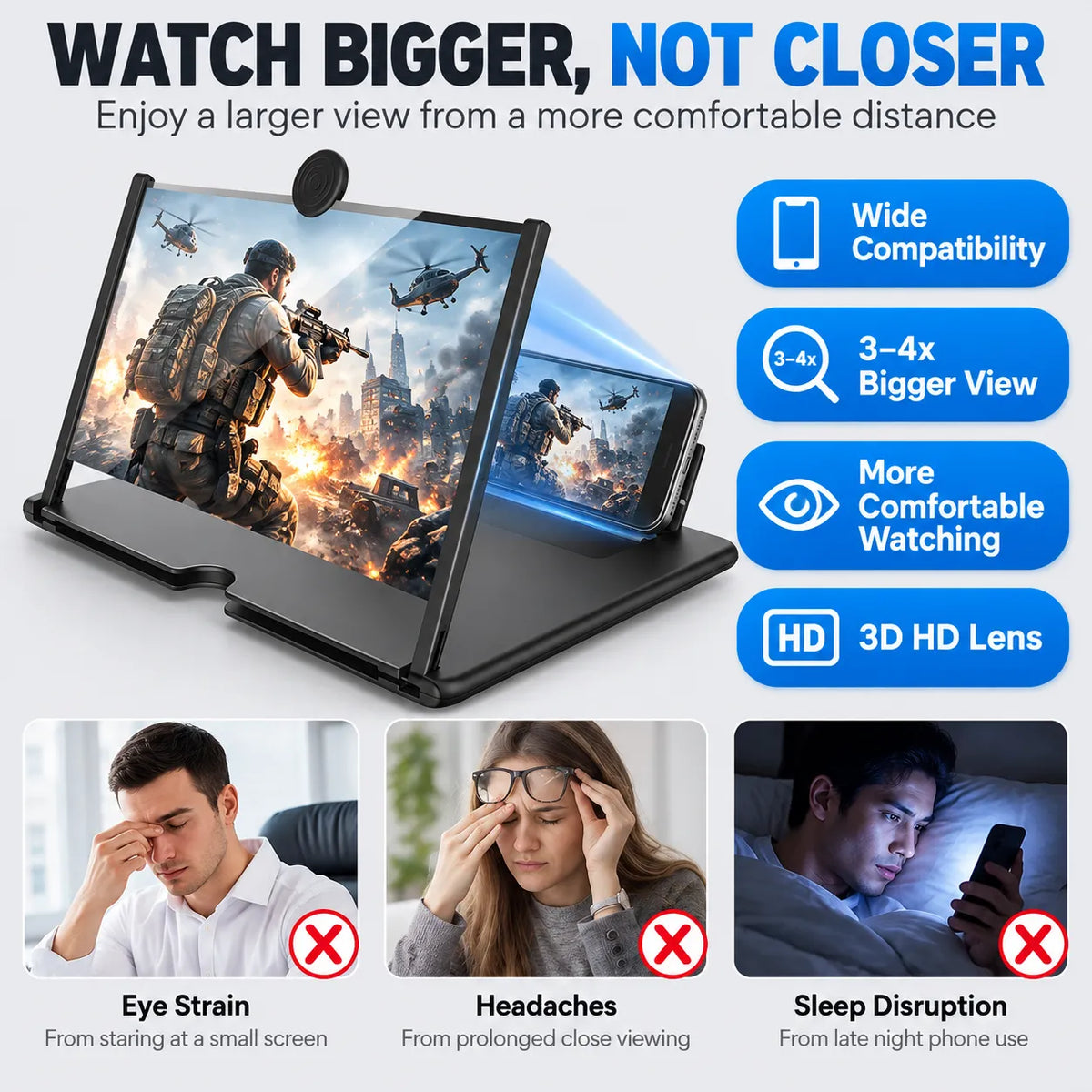 Phone Screen Magnifier | Foldable & Portable Design | 60% OFF 🔥