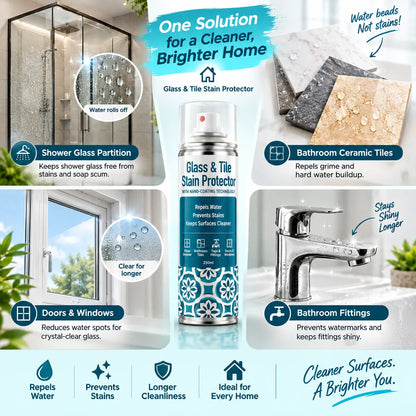 Glass & Tile Stain Protector | Hard Water Stain Repellent | Buy 1 Get 1 Free🔥