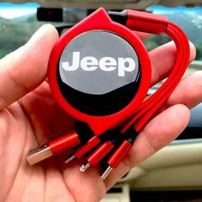 Car Telescopic Three-in-one Data Cable