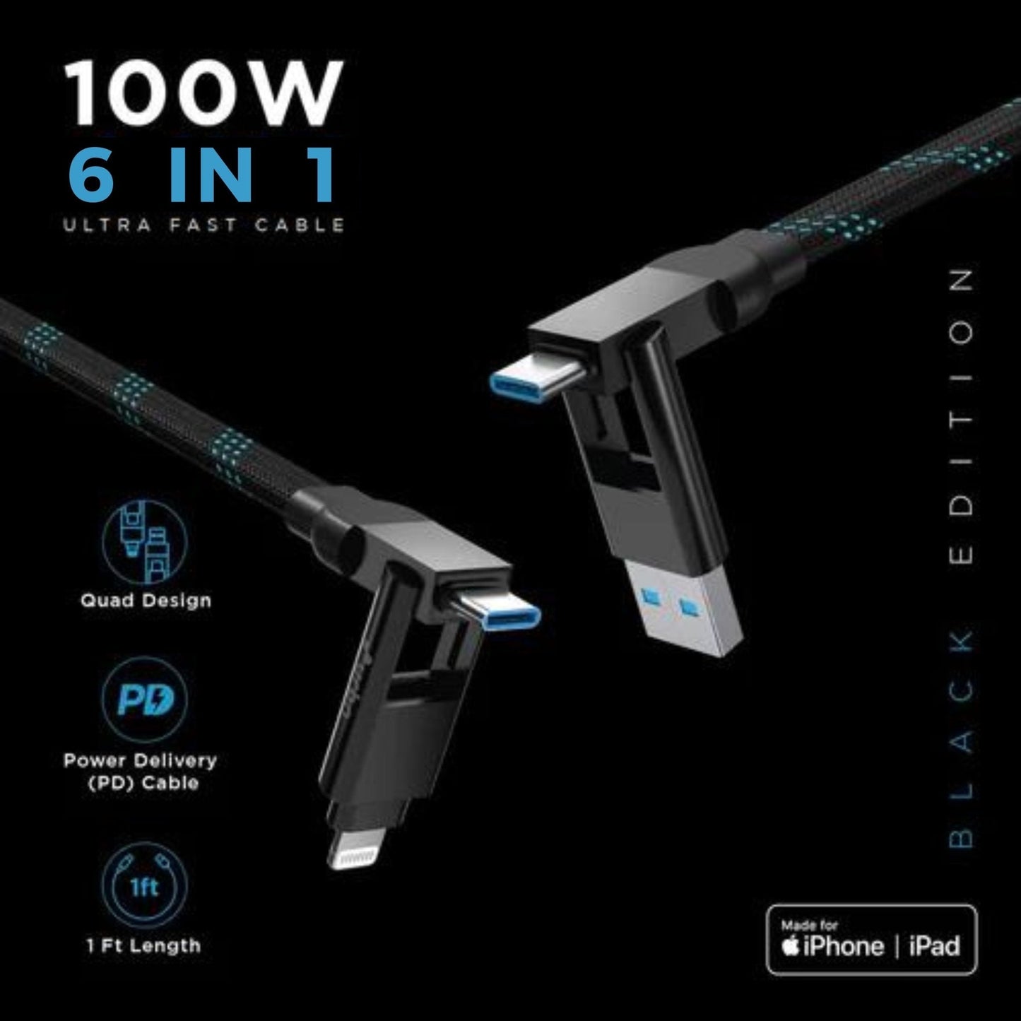 6 in 1 Charging Star Cable