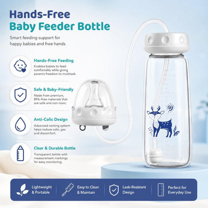 Hands-Free Baby Feeding Bottle | Happy & Hassle-Free Feeding