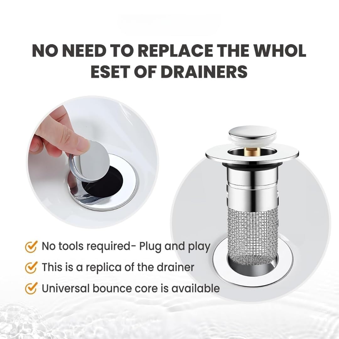 Stainless Steel Drain Strainer | Stops Hair, Dirt & Clogged Drains | 🔥 Buy 1 Get 1 FREE