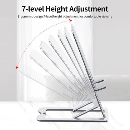 7-Level Height Adjustable Phone And Tablet Stand