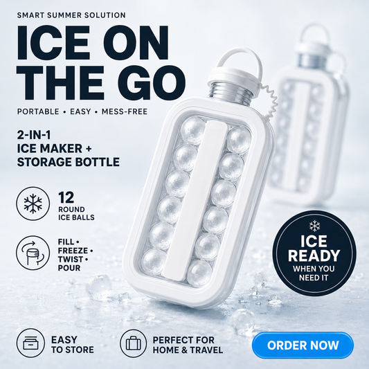 Ice Ball Maker Bottle | Makes Perfect Round Ice Balls | 2x Chilling Capacity 🔥