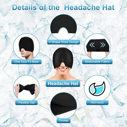 Instant Cooling Relief Cap | Hot & Cold Therapy | Migraine, Headache & Sinus Relief