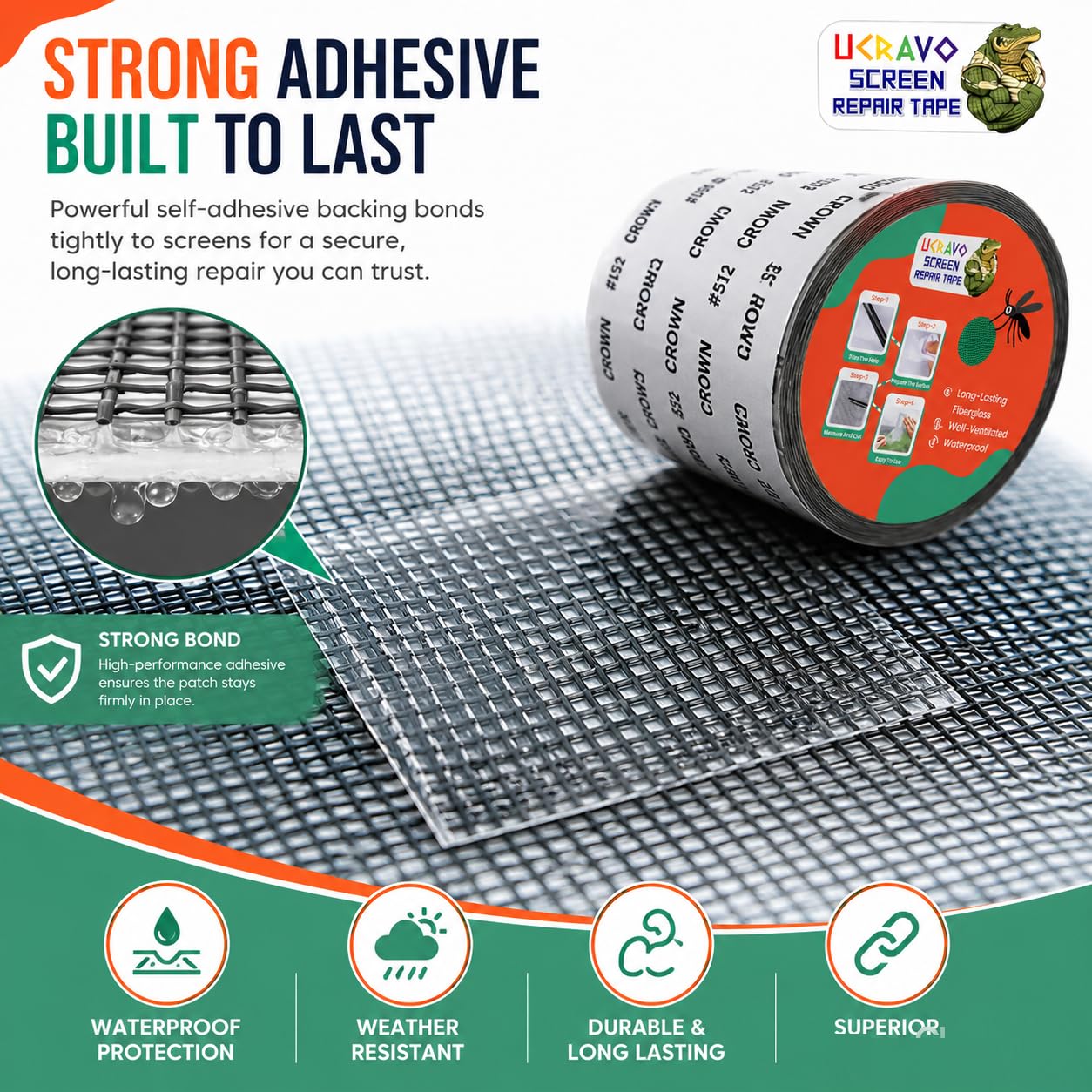 Self-Adhesive Net Repair Tape | Heavy-Duty Mesh Repair