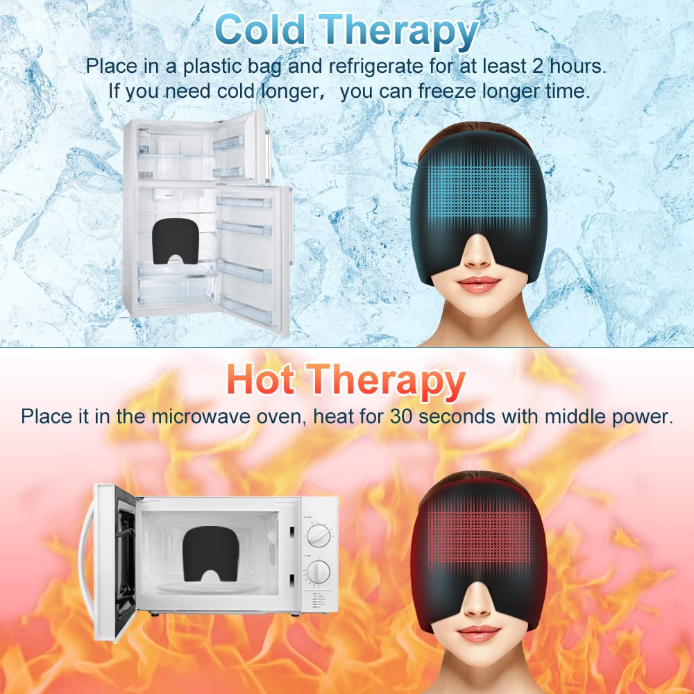 Instant Cooling Relief Cap | Hot & Cold Therapy | Migraine, Headache & Sinus Relief