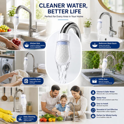 Universal Faucet Water Filter | Cotton Tap Refills | Buy 10 Get 10 Free 🔥