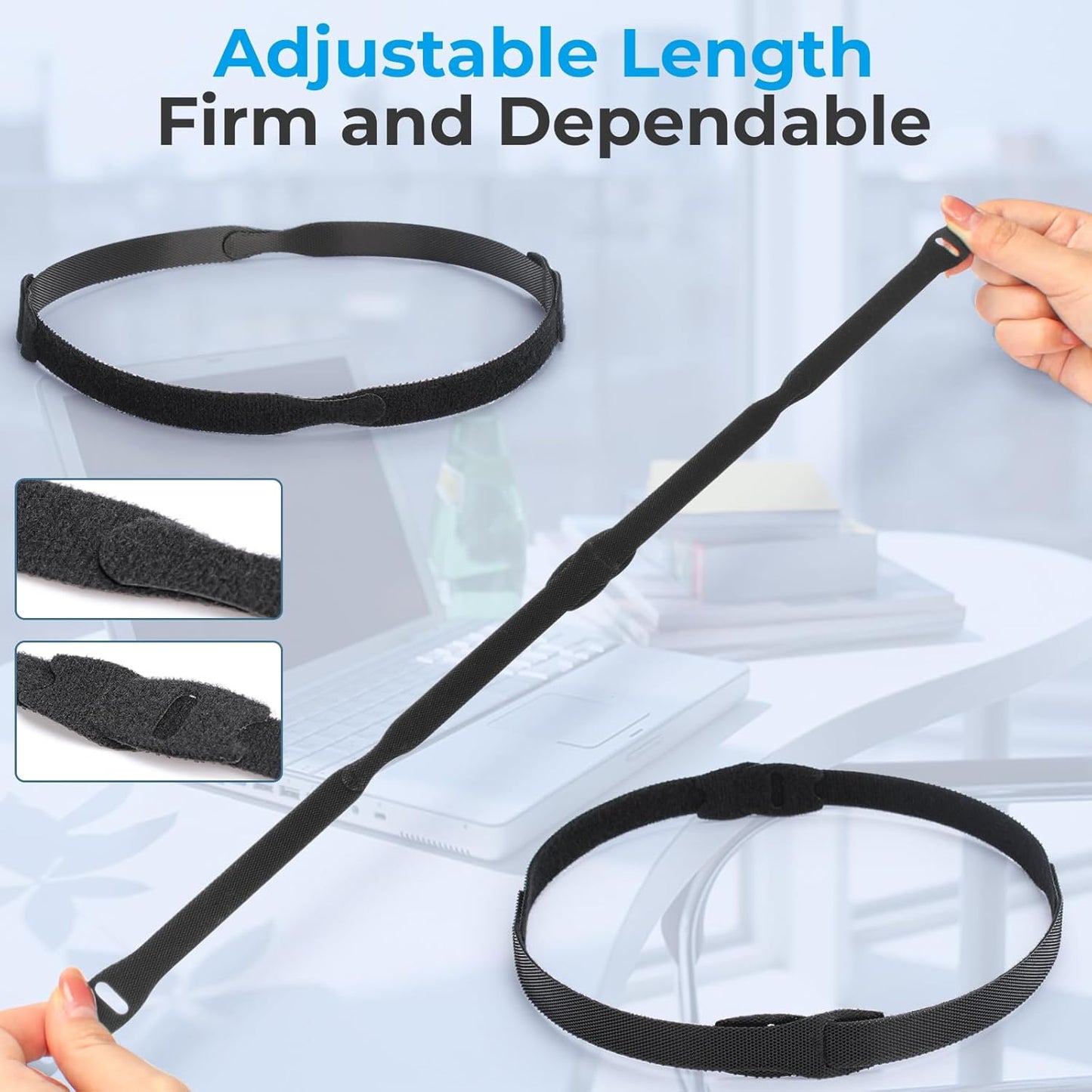 Cable Tidy Pro | Reusable Hook & Loop Straps | Multi-Purpose & Adjustable