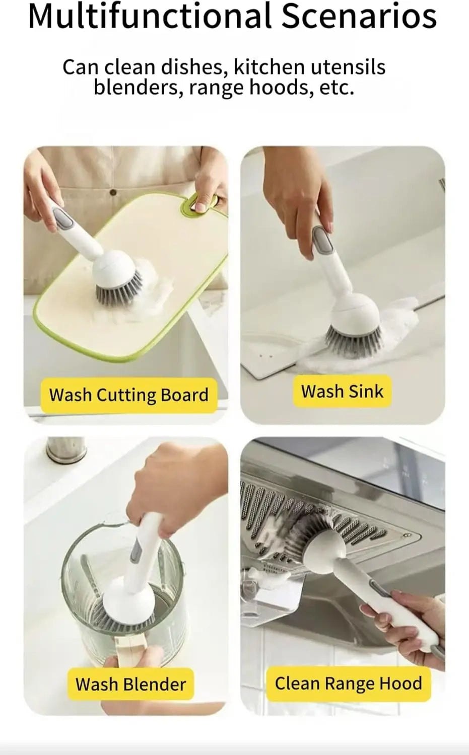 Soap Dispensing Cleaning Brush | Built-In Liquid Dispenser | 60% OFF 🔥