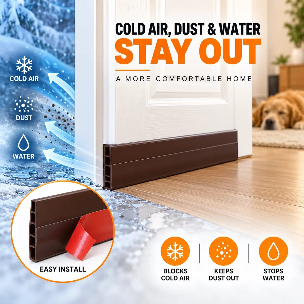 Door Bottom Seal Strip | Dust & Insect Protector | Buy 1 Get 1 Free 🔥