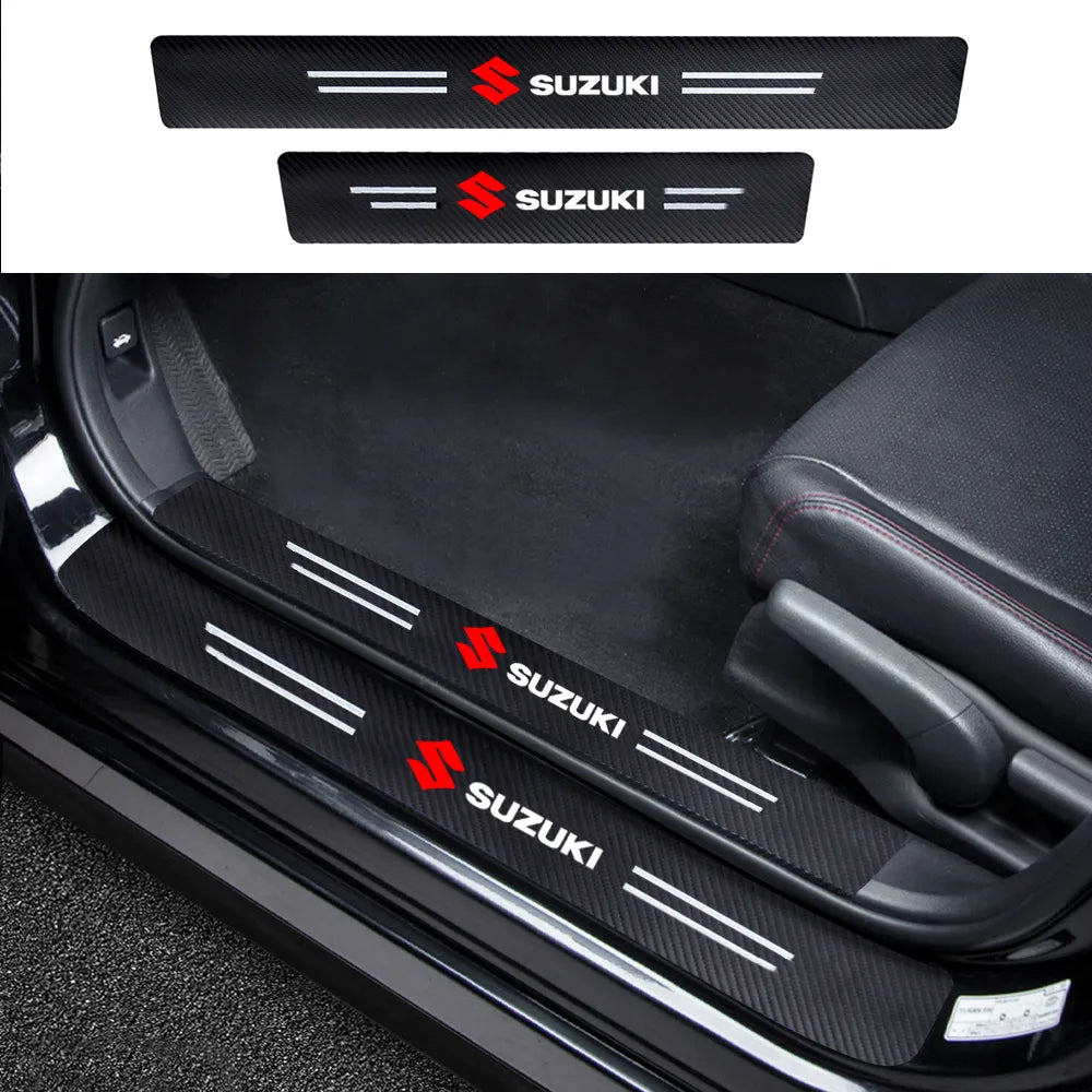 Emblaze - Carbon Fiber Door Sill Protector Pack of 8Pcs