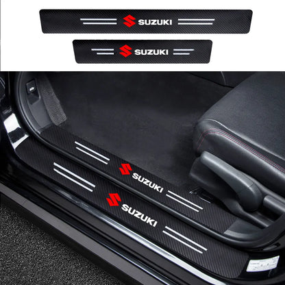 Emblaze - Carbon Fiber Door Sill Protector Pack of 8Pcs