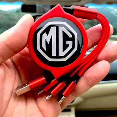 Car Telescopic Three-in-one Data Cable