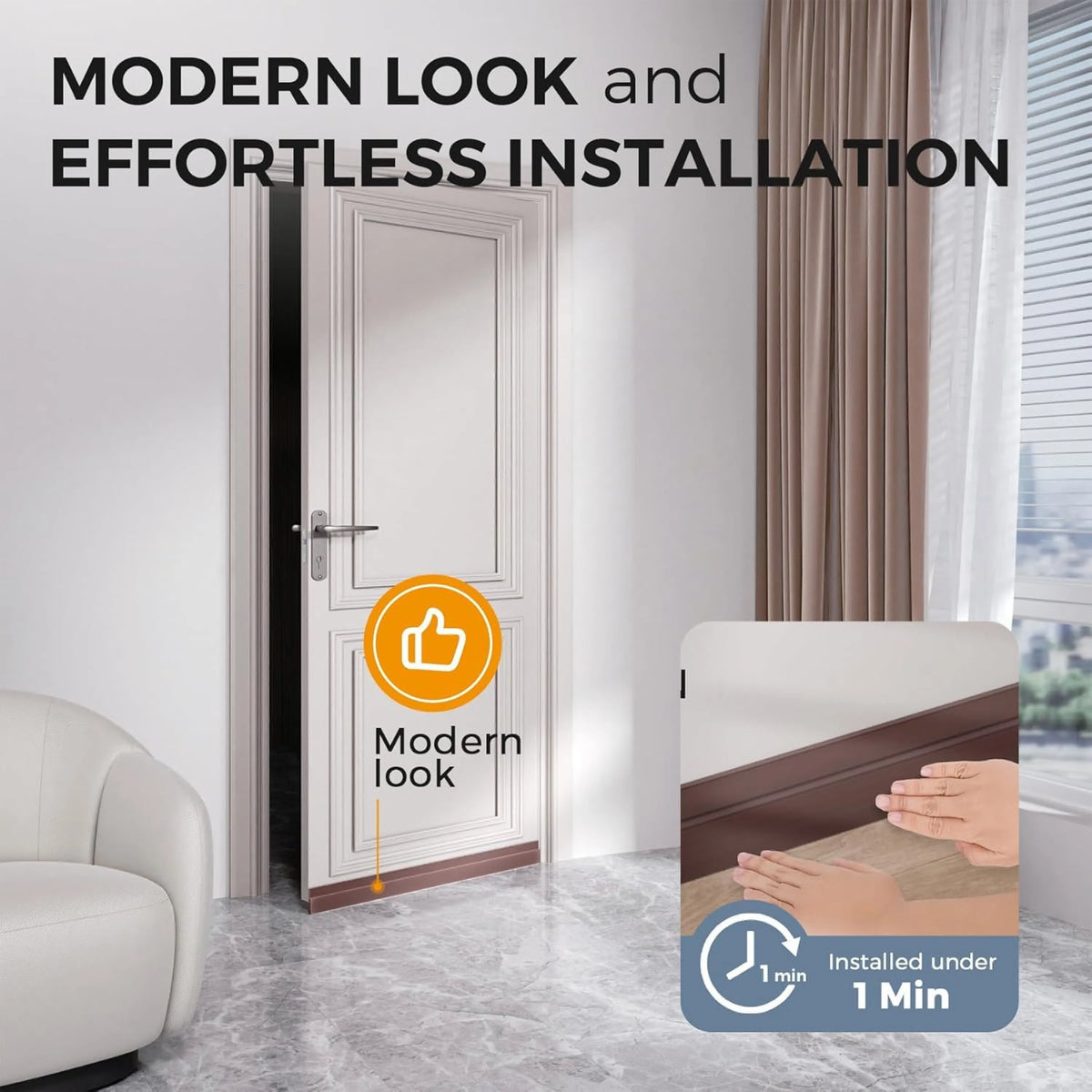 Door Bottom Seal Strip | Dust & Insect Protector | Buy 1 Get 1 Free 🔥