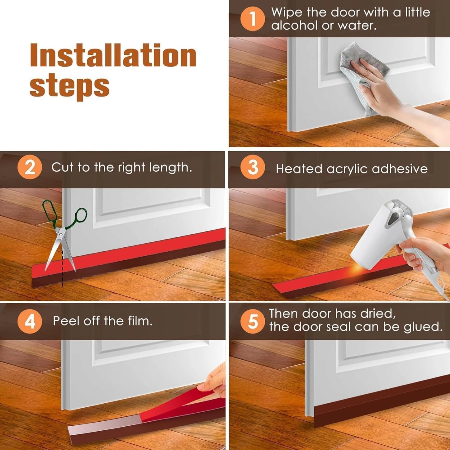 Door Bottom Seal Strip | Dust & Insect Protector | Buy 1 Get 1 Free 🔥