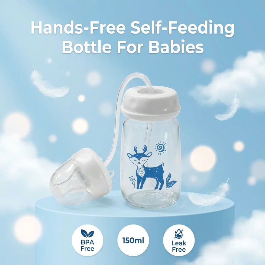 Hands-Free Baby Feeding Bottle | Happy & Hassle-Free Feeding