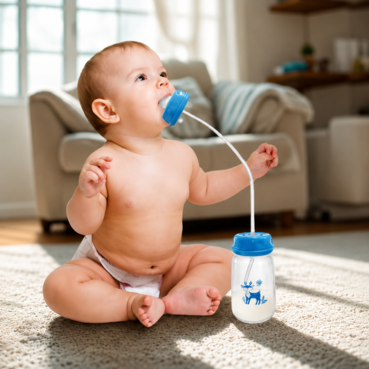 Hands-Free Baby Feeding Bottle | Happy & Hassle-Free Feeding  🍼