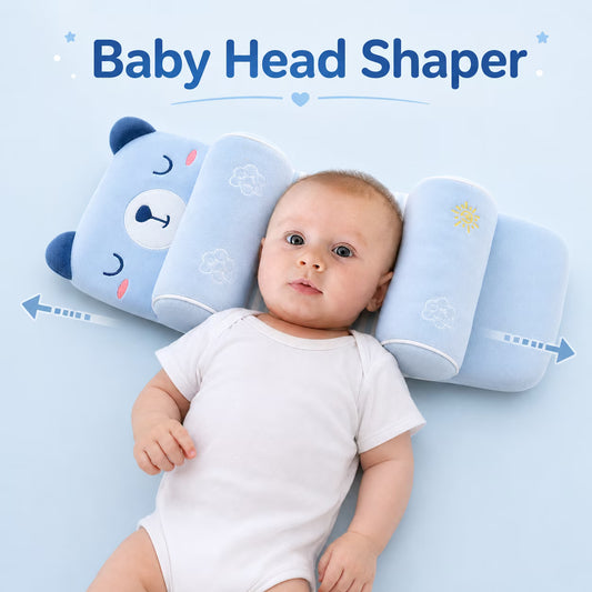 Baby Head Shaping Pillow | Adjustable & Cotton Comfort | 60% OFF 🔥