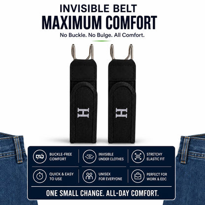 Buckleless Belt Hook | Easy Wear, Secure Hold | 60% off 🔥