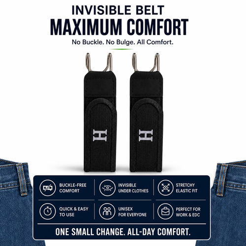 Buckleless Belt Hook | Easy Wear, Secure Hold | 60% off 🔥