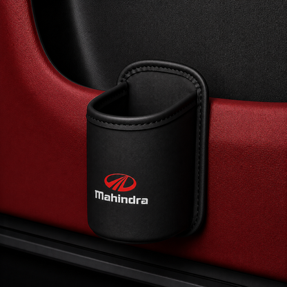Car door cup holders and seat back storage bags