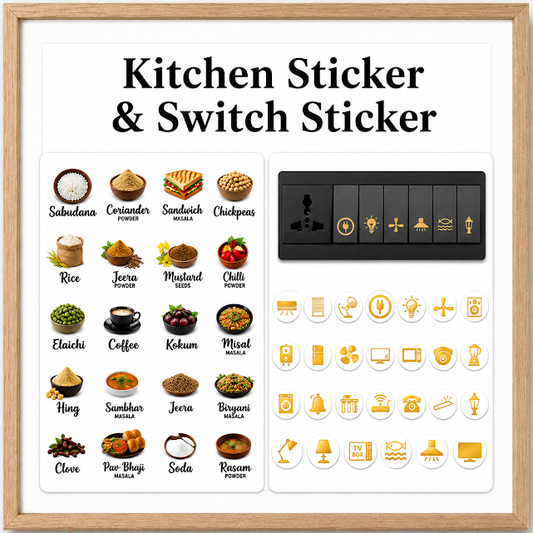 ✨ Kitchen and Switch Gold Stickers | Stylish Switchboard Makeover | Easy Peel & Stick