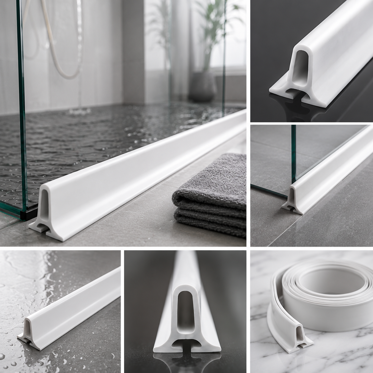 Shower Threshold Water Dam Barrier | Foldable Silicone Water Blocker Tape | 50% Off Only For Today🎇