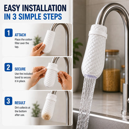Universal Faucet Water Filter | Cotton Tap Refills | Buy 10 Get 10 Free 🔥